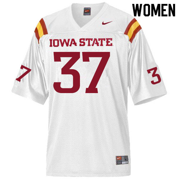 Iowa State Cyclones Women's #37 Jordyn Morgan Nike NCAA Authentic White College Stitched Football Jersey DH42O43CT